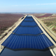 Rendering of how solar panels would cover a canal in California.